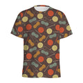 Yarn And Needle Pattern Print Men's Athletic T-Shirt