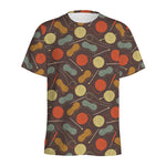 Yarn And Needle Pattern Print Men's Sports T-Shirt