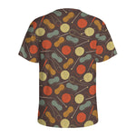 Yarn And Needle Pattern Print Men's Sports T-Shirt