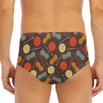 Yarn And Needle Pattern Print Men's Triangle Swim Briefs