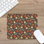 Yarn And Needle Pattern Print Mouse Pad