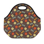 Yarn And Needle Pattern Print Neoprene Lunch Bag