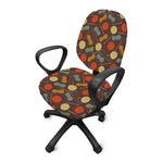 Yarn And Needle Pattern Print Office Chair Cover