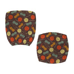 Yarn And Needle Pattern Print Office Chair Cover
