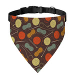 Yarn And Needle Pattern Print Over The Collar Dog Bandana