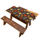 Yarn And Needle Pattern Print Picnic Table Cover
