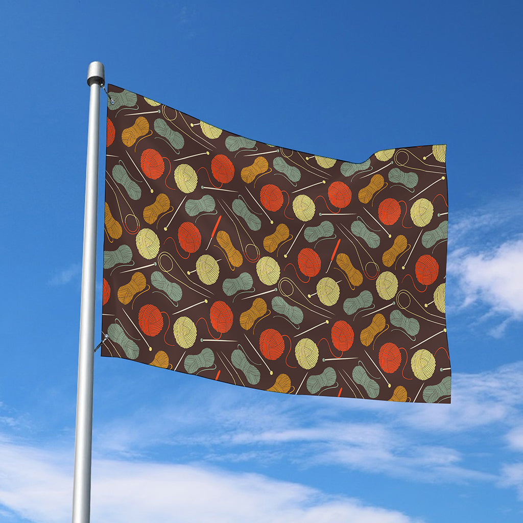 Yarn And Needle Pattern Print Polyester Flag