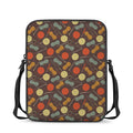 Yarn And Needle Pattern Print Rectangular Crossbody Bag