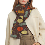 Yarn And Needle Pattern Print Scarf