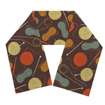 Yarn And Needle Pattern Print Scarf