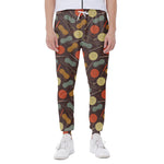 Yarn And Needle Pattern Print Scuba Joggers