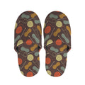 Yarn And Needle Pattern Print Slippers