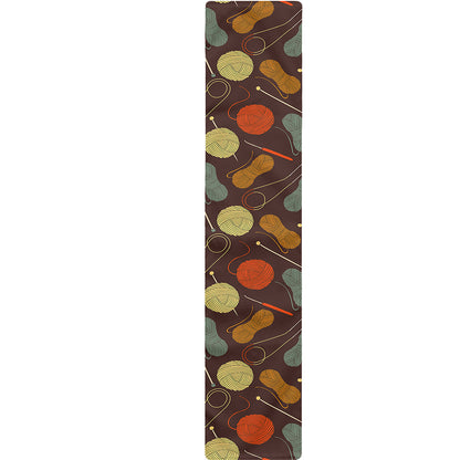Yarn And Needle Pattern Print Table Runner