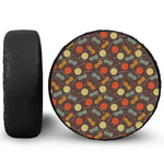 Yarn And Needle Pattern Print Tire Cover