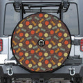 Yarn And Needle Pattern Print Tire Cover With Camera Hole