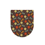 Yarn And Needle Pattern Print Toilet Lid Cover