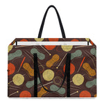 Yarn And Needle Pattern Print Utility Tote Bag