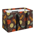Yarn And Needle Pattern Print Utility Tote Bag