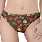 Yarn And Needle Pattern Print Women's Thong