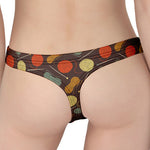 Yarn And Needle Pattern Print Women's Thong