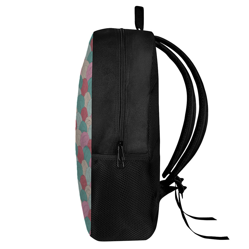 Yarn Balls Pattern Print 17 Inch Backpack