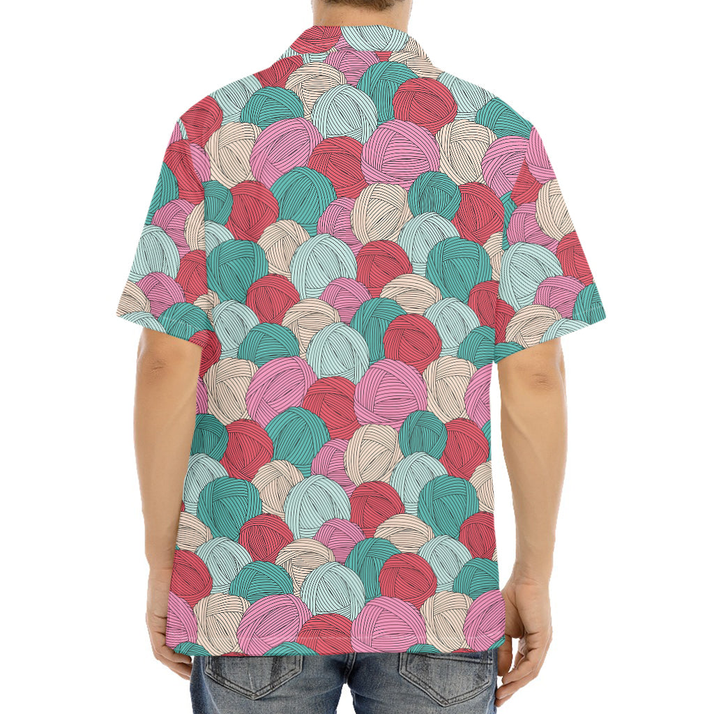 Yarn Balls Pattern Print Aloha Shirt