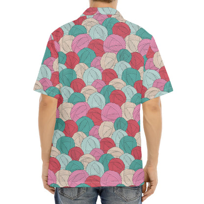 Yarn Balls Pattern Print Aloha Shirt