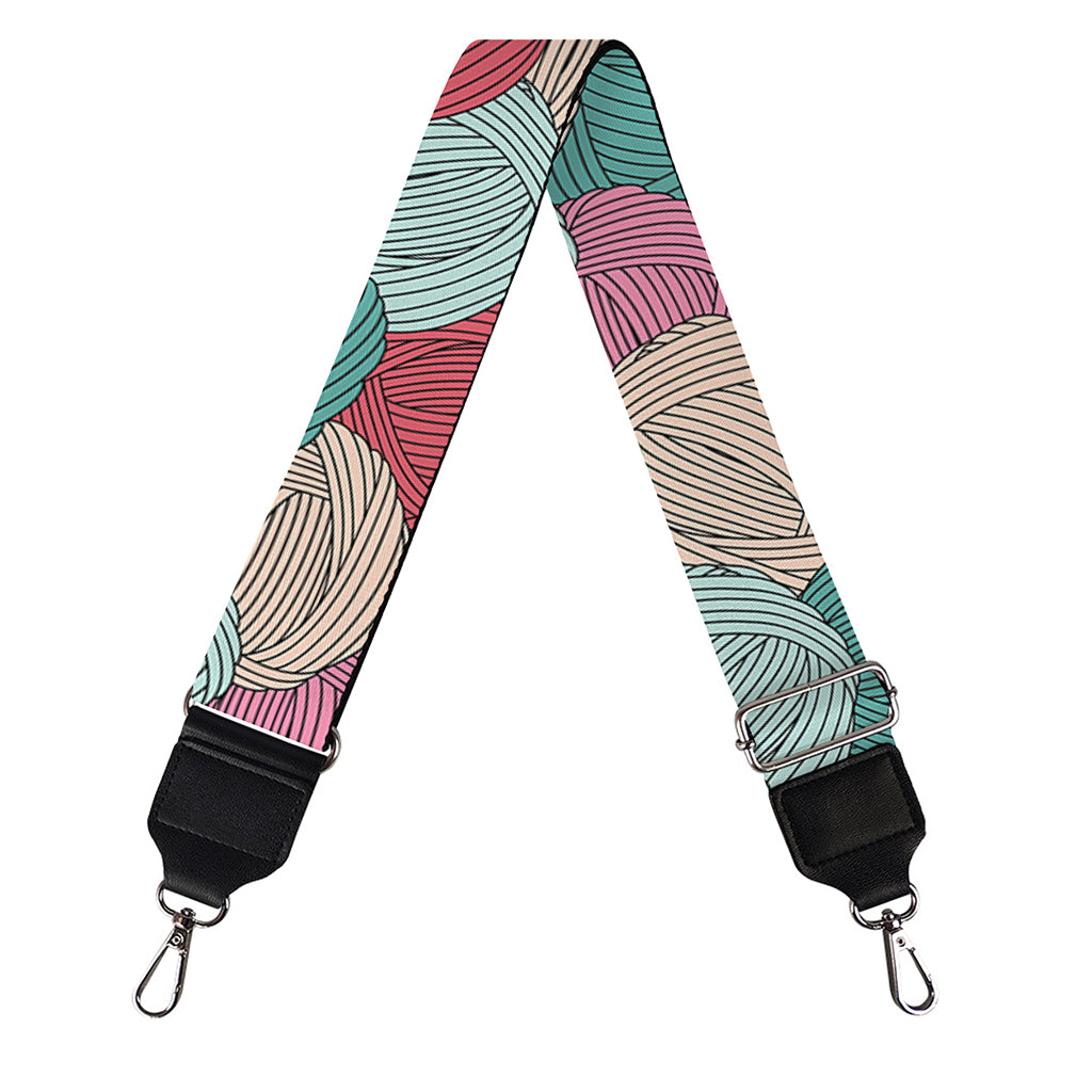 Yarn Balls Pattern Print Bag Strap
