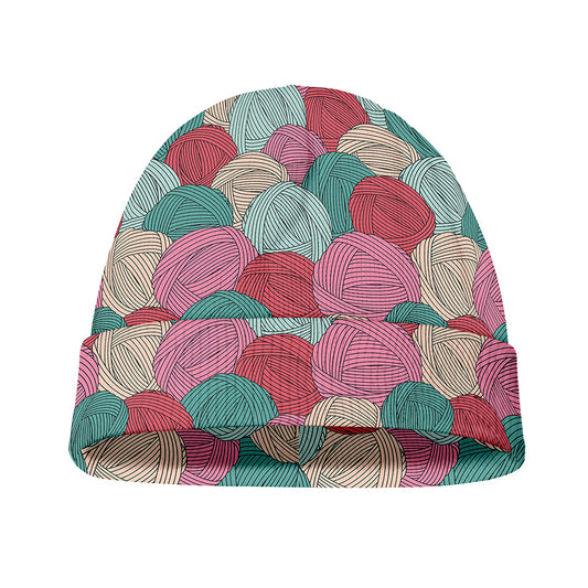 Yarn Balls Pattern Print Beanie