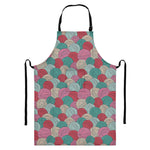 Yarn Balls Pattern Print Bib Apron With Pocket