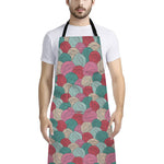 Yarn Balls Pattern Print Bib Apron With Pocket