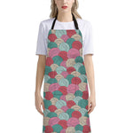 Yarn Balls Pattern Print Bib Apron With Pocket