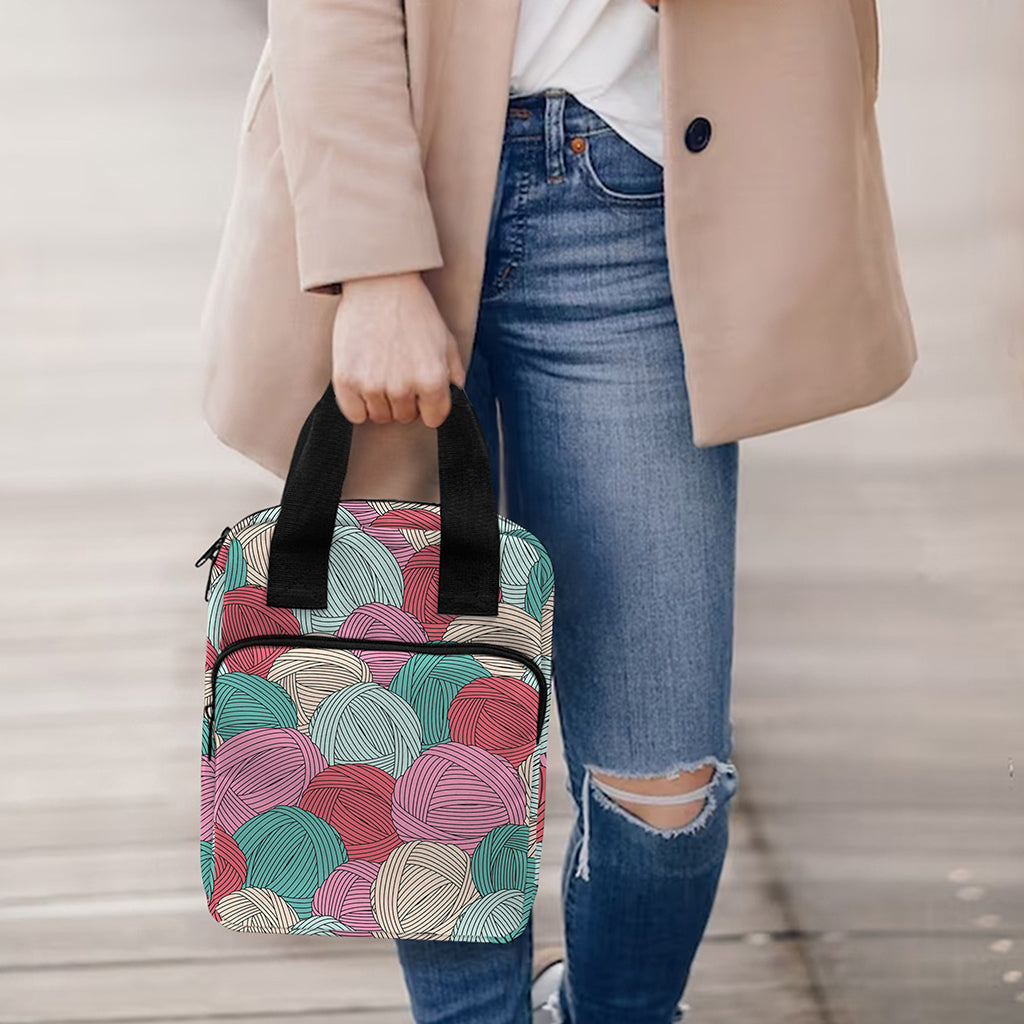 Yarn Balls Pattern Print Bible Tote Bag
