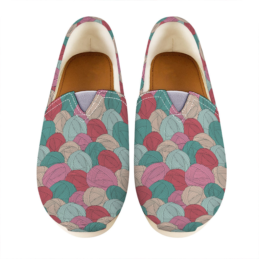 Yarn Balls Pattern Print Casual Shoes