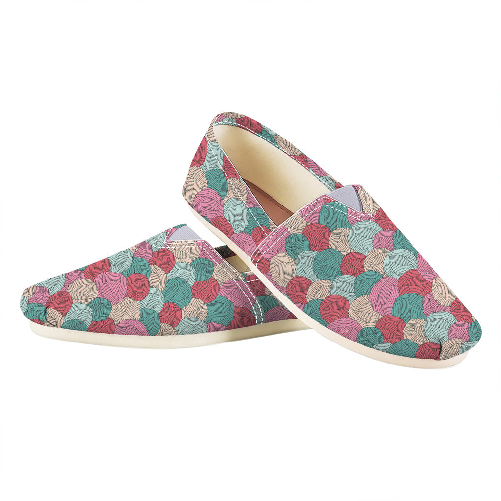 Yarn Balls Pattern Print Casual Shoes