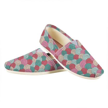 Yarn Balls Pattern Print Casual Shoes