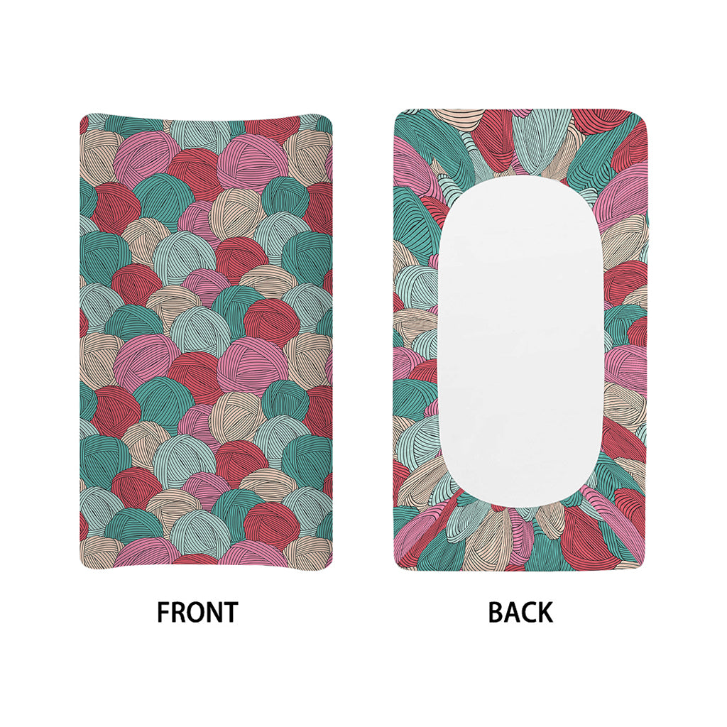 Yarn Balls Pattern Print Changing Pad Cover