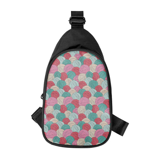 Yarn Balls Pattern Print Chest Bag