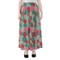 Yarn Balls Pattern Print Chiffon Maxi Skirt
