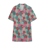 Yarn Balls Pattern Print Cotton Hawaiian Shirt