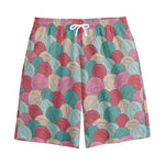 Yarn Balls Pattern Print Cotton Shorts