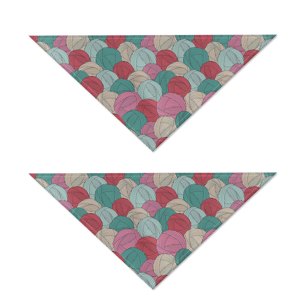 Yarn Balls Pattern Print Dog Bandana