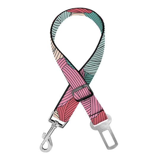 Yarn Balls Pattern Print Dog Seat Belt