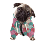 Yarn Balls Pattern Print Dog Zip Up Hoodie
