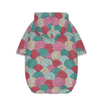 Yarn Balls Pattern Print Dog Zip Up Hoodie