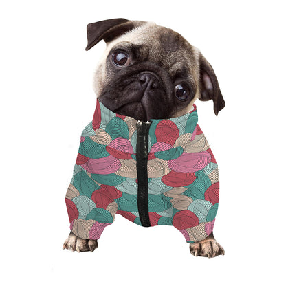 Yarn Balls Pattern Print Dog Zip Up Jacket