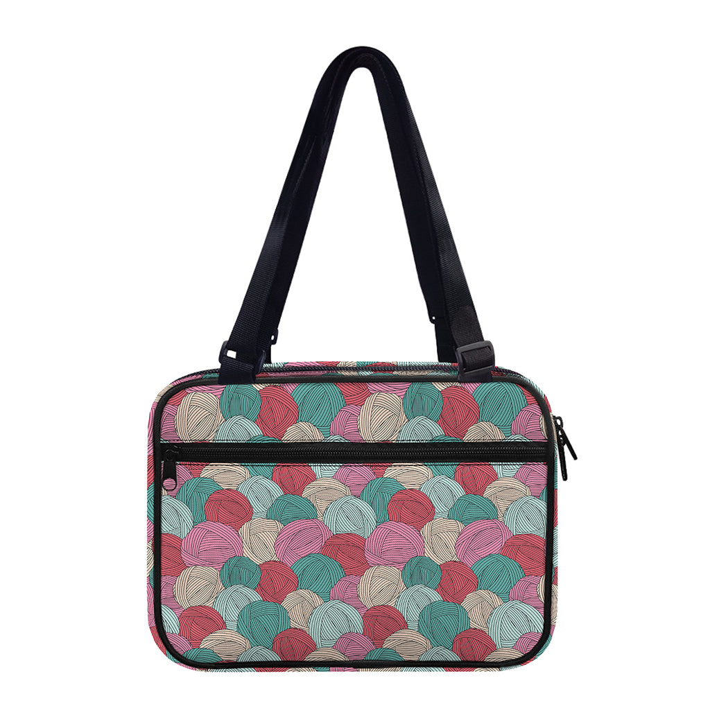 Yarn Balls Pattern Print Double Strap Bible Bag