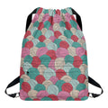 Yarn Balls Pattern Print Drawstring Backpack