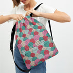 Yarn Balls Pattern Print Drawstring Backpack