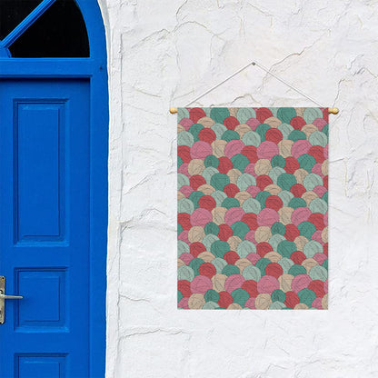 Yarn Balls Pattern Print Garden Flag